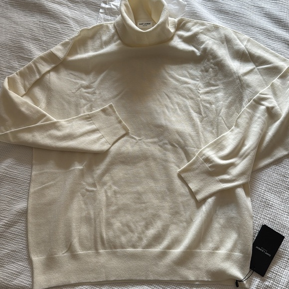 Saint Laurent Cream Turtleneck Sweater NWT - Picture 4 of 4